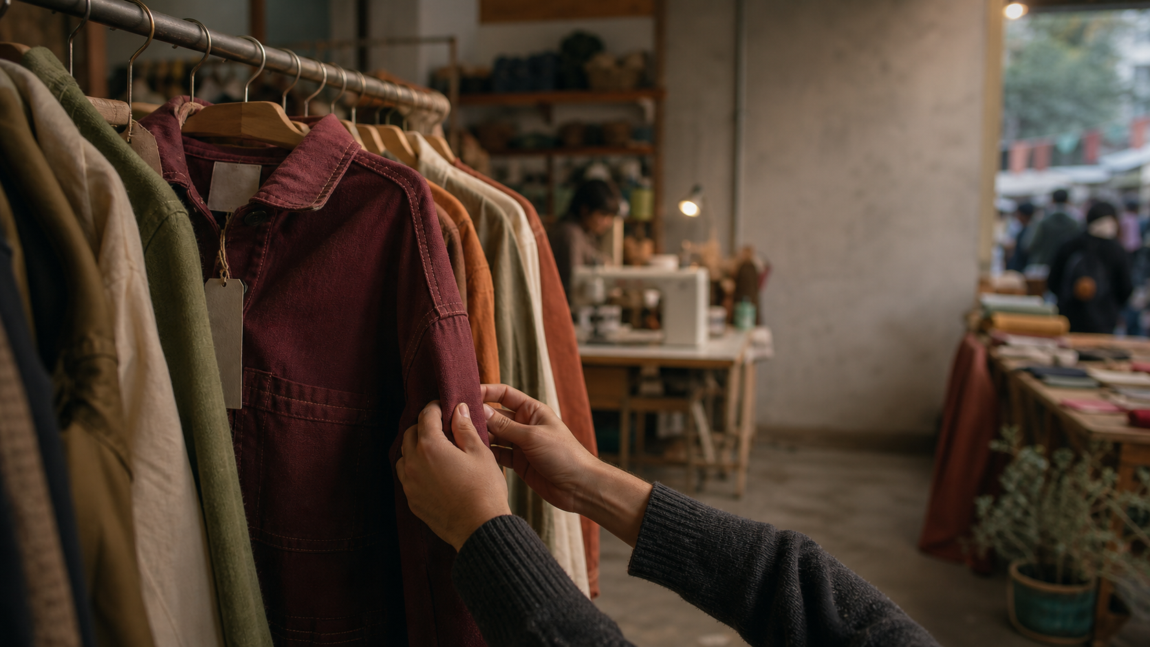 Selección de prendas de moda circular
